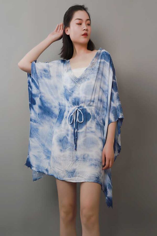 BLUE TIE DYED SUMMER KIMONO