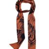 Zebra print skinny scarf