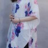 Floral-stripe-print-kimono